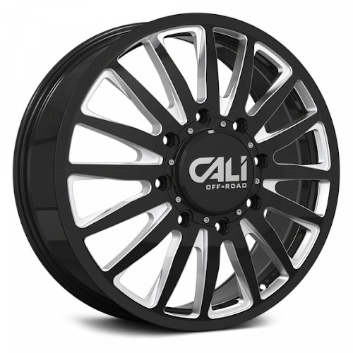 Cali Offroad Summit 9110 Gloss Black Milled Dually Front - Part Number 9110D-2881BMF115 Cali Offroad Summit 9110 Gloss Black Milled Dually Front Photo