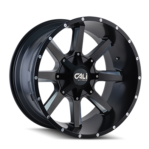 Cali Offroad Busted 9100 Satin Black W/ Milled Spokes - Part Number 9100-2976M Cali Offroad Busted 9100 Satin Black W/ Milled Spokes Photo