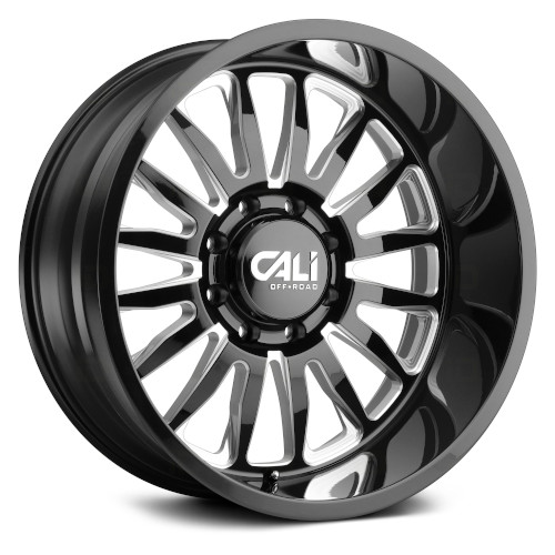 Cali Offroad Summit 9110 Gloss Black W/ Milled Spokes - Part Number 9110-2981BM Cali Offroad Summit 9110 Gloss Black W/ Milled Spokes Photo