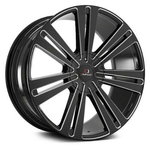 Cavallo CLV-16 Gloss Black W/ Milled Spokes Photo