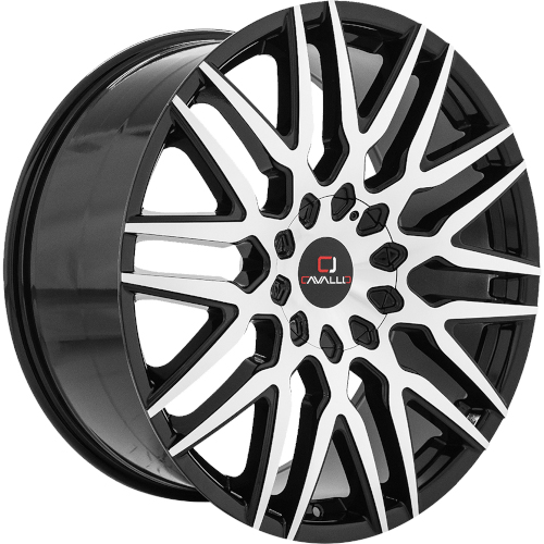 Cavallo CLV-24 Gloss Black W/ Machined Face - Part Number CLV-242295BLANK+15BM-DT6135/139 Cavallo CLV-24 Gloss Black W/ Machined Face Photo