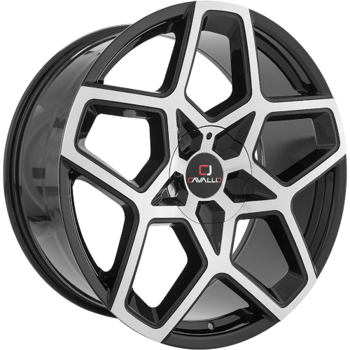 Cavallo CLV-25 Gloss Black W/ Machined Face - Part Number CLV-25228551101143+38BM Cavallo CLV-25 Gloss Black W/ Machined Face Photo