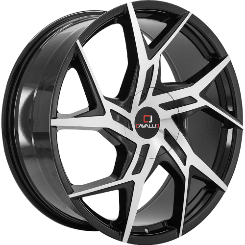 Cavallo CLV-26 Gloss Black W/ Machined Face - Part Number CLV-26228551143120+38BM Cavallo CLV-26 Gloss Black W/ Machined Face Photo