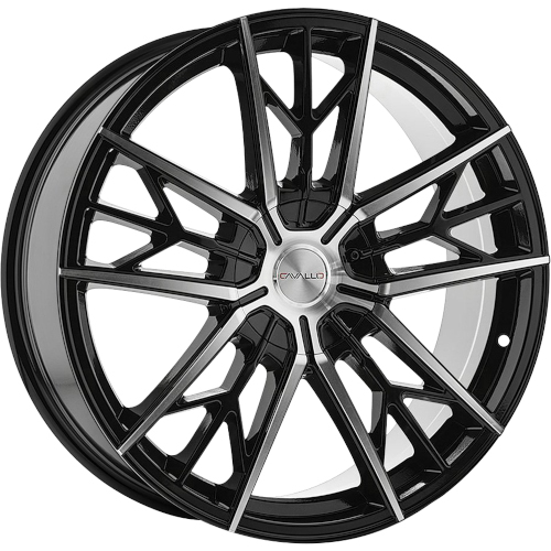 Cavallo CLV-39 Gloss Black W/ Machined Face - Part Number CLV-39208551101143+35BM Cavallo CLV-39 Gloss Black W/ Machined Face Photo