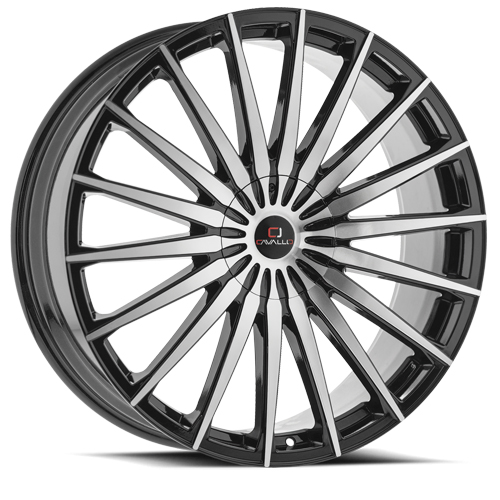 Cavallo CLV-C-34 Gloss Black W/ Machined Face - Part Number CLVC34208551121143+35BM Cavallo CLV-C-34 Gloss Black W/ Machined Face Photo