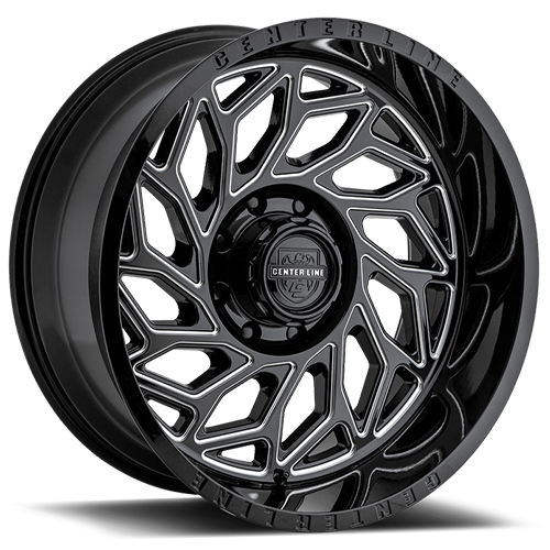 Centerline Offroad LT-6 846 Gloss Black W/ Milled Spokes - Part Number 846BM-2126844 Centerline Offroad LT-6 846 Gloss Black W/ Milled Spokes Photo