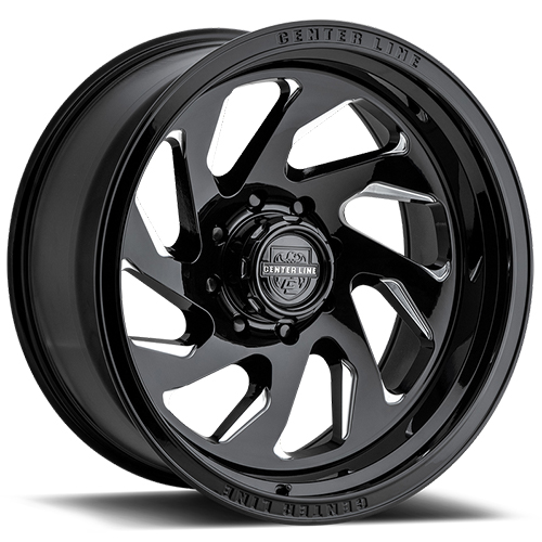 Centerline Offroad LT-7 847 Gloss Black W/ Milled Spokes - Part Number 847BM-2098718 Centerline Offroad LT-7 847 Gloss Black W/ Milled Spokes Photo