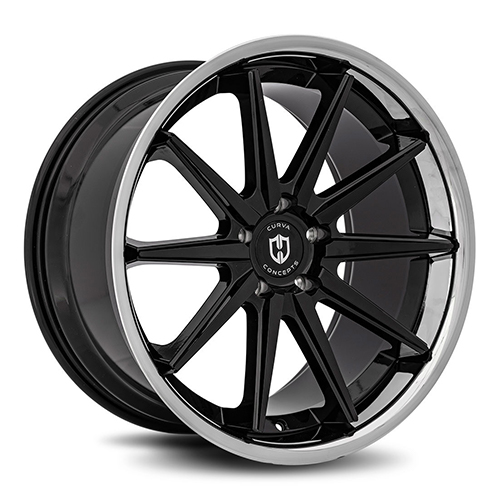 Curva Concepts C24 Gloss Black Stainless Chrome Lip - Part Number C24-20901143573BSCL Curva Concepts C24 Gloss Black Stainless Chrome Lip Photo