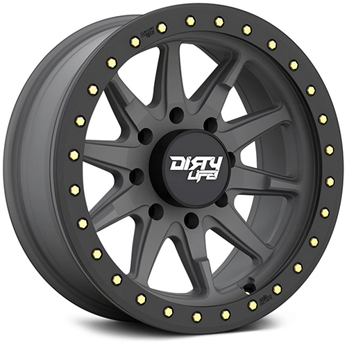 Dirty Life DT-2 Matte Gunmetal W/ Simulated Beadlock - Part Number 9304-7973MGT12 Dirty Life DT-2 Matte Gunmetal W/ Simulated Beadlock Photo