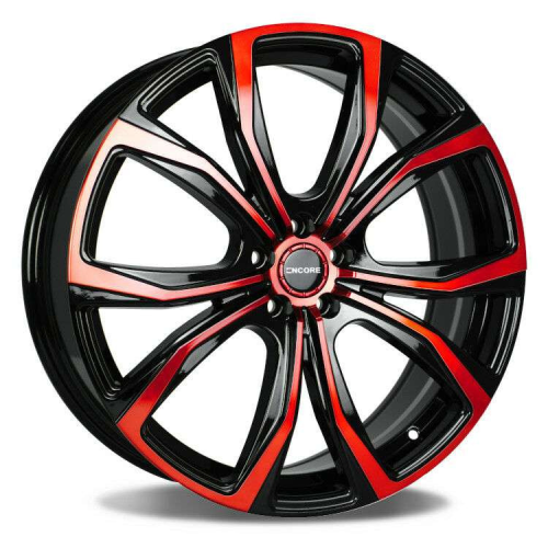 Encore Alloys Enc104 Gloss Black W/ Machined Red Face