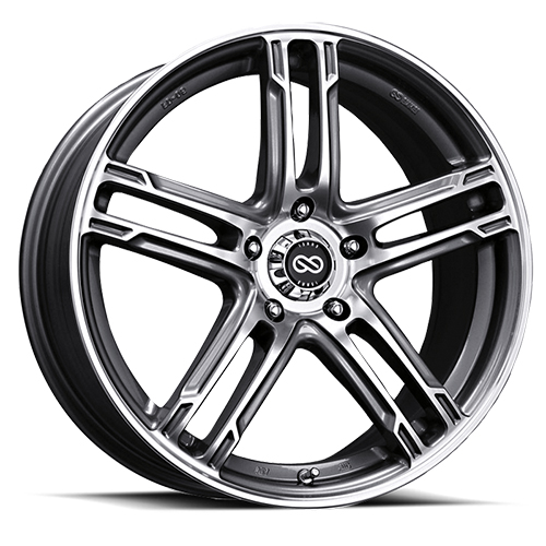 Enkei FD-05 434 Gunmetal W/ Machined Face - Part Number 434-670-4938GMM Enkei FD-05 434 Gunmetal W/ Machined Face Photo