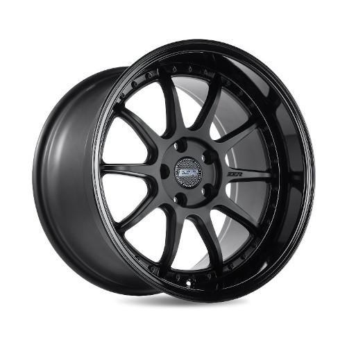 ESR CS12 Matte Black W/ Gloss Black Lip - Part Number 98551430 CS12MBLK-BL 5X120 ESR CS12 Matte Black W/ Gloss Black Lip Photo