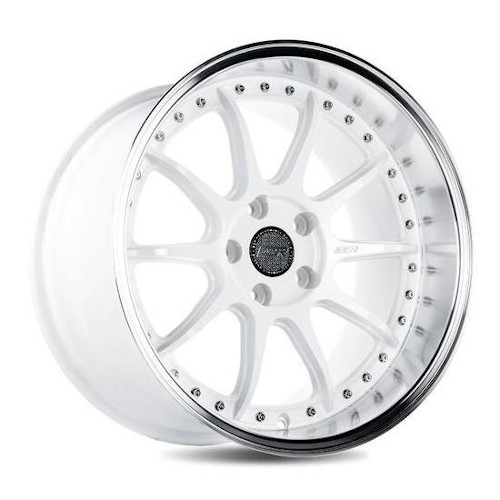 ESR CS12 Gloss White Machined Lip - Part Number 88551430 CS12WHT-ML ESR CS12 Gloss White Machined Lip Photo