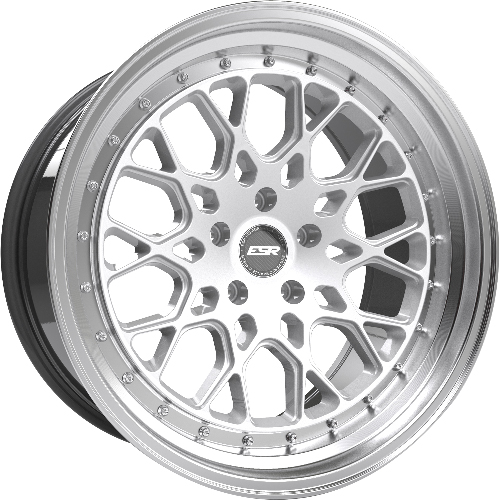 ESR CS3 Titanium Silver Machined Lip - Part Number 99552022 CS3HS-ML 5X114 ESR CS3 Titanium Silver Machined Lip Photo
