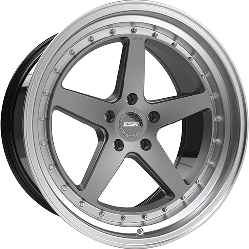 ESR CS5 Matte Graphite W/ Machined Lip - Part Number 80551422 CS5MGR-ML 5X120 ESR CS5 Matte Graphite W/ Machined Lip Photo