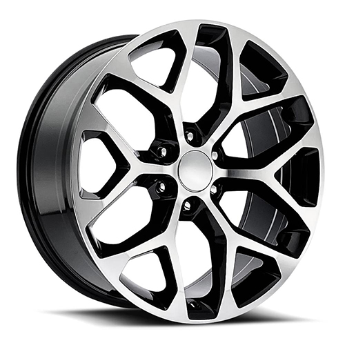 Factory Reproductions FR 59 Chevrolet Truck Snowflake Gloss Black W/ Machined Face - Part Number 59610246507 Factory Reproductions FR 59 Chevrolet Truck Snowflake Gloss Black W/ Machined Face Photo