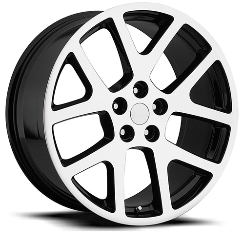 Factory Reproductions FR 64 Jeep Viper Gloss Black W/ Machined Face - Part Number 64085471507 Factory Reproductions FR 64 Jeep Viper Gloss Black W/ Machined Face Photo