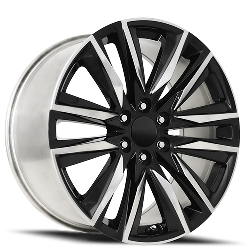 Factory Reproductions FR 90 Escalade Sport Gloss Black With Polished Accents - Part Number 90290286519 Factory Reproductions FR 90 Escalade Sport Gloss Black With Polished Accents Photo