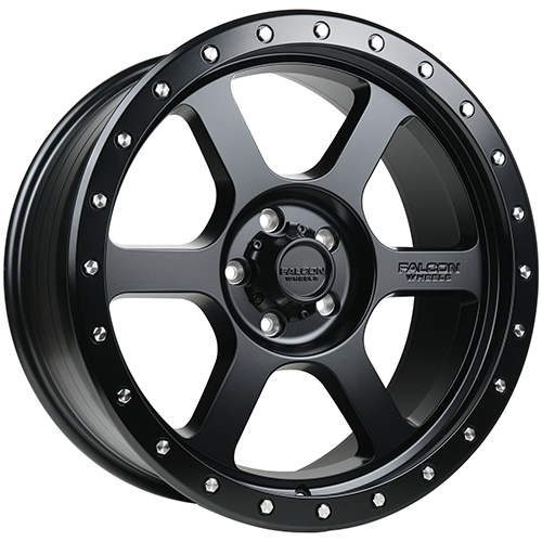 Falcon Wheels T1 Matte Black W/ Black Ring - Part Number T1-7973-12-MBK Falcon Wheels T1 Matte Black W/ Black Ring Photo