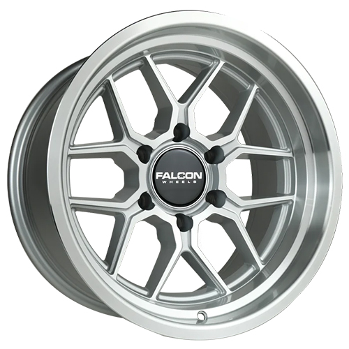 Falcon Wheels TX1 Apollo Silver W/ Machine Face & Lip Photo