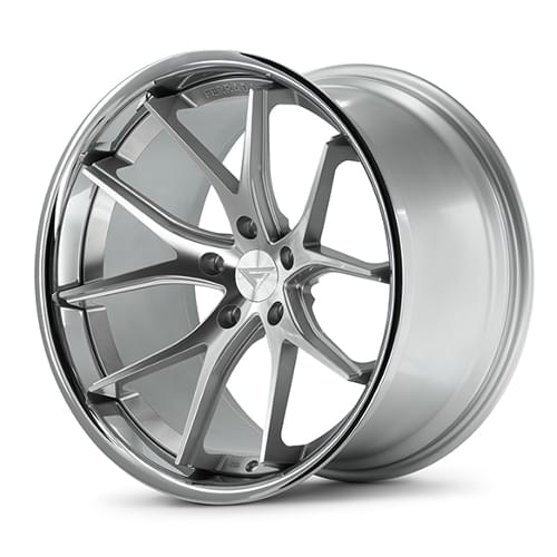 Ferrada FR2 Machined Silver W/ Chrome Lip - Part Number FR2201055108MS38 Ferrada FR2 Machined Silver W/ Chrome Lip Photo