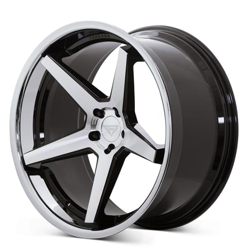 Ferrada FR3 Machined Black W/ Chrome Lip - Part Number FR322955112MA15 Ferrada FR3 Machined Black W/ Chrome Lip Photo