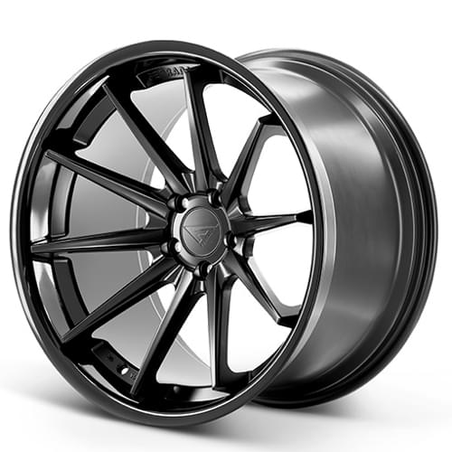 Ferrada FR4 Matte Black W/ Gloss Black Lip - Part Number FR42095108MB35 Ferrada FR4 Matte Black W/ Gloss Black Lip Photo
