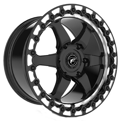 Forgestar FB1 D6 Gloss Black W/ Diamond Lip Beadlock - Part Number F0B170089P43 Forgestar FB1 D6 Gloss Black W/ Diamond Lip Beadlock Photo