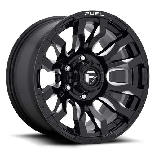 Fuel Offroad Blitz D673 Gloss Black W/ Milled Spokes Photo