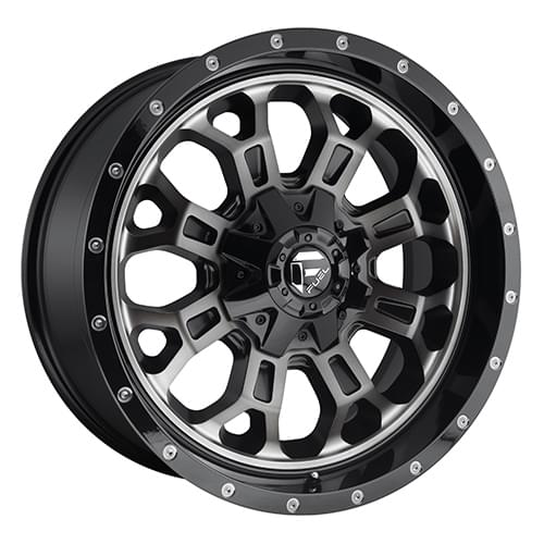 Fuel Offroad Crush D561 Gloss Black W/ Machined Face DDT - Part Number D56118901850 Fuel Offroad Crush D561 Gloss Black W/ Machined Face DDT Photo