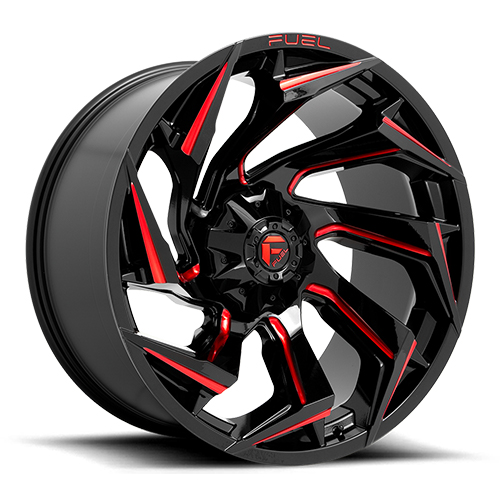 Fuel Offroad D755 Reaction Gloss Black Red Milled - Part Number D75520901850 Fuel Offroad D755 Reaction Gloss Black Red Milled Photo
