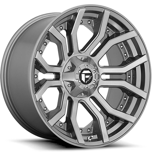 Fuel Offroad Rage D713 Brushed Gunmetal - Part Number D71320008247 Fuel Offroad Rage D713 Brushed Gunmetal Photo