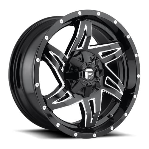 Fuel Offroad Rocker D613 Black W/ Milled Spokes - Part Number D61320907057 Fuel Offroad Rocker D613 Black W/ Milled Spokes Photo