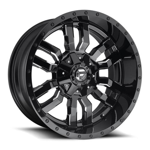Fuel Offroad Sledge D595 Gloss Black W/ Milled Spokes - Part Number D59518901857 Fuel Offroad Sledge D595 Gloss Black W/ Milled Spokes Photo