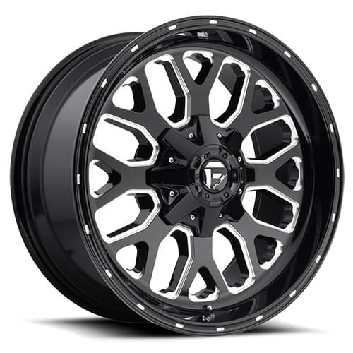 Fuel Offroad Titan D588 Gloss Black W/ Milled Spokes