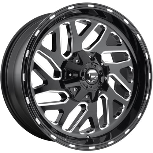 Fuel Offroad Triton D581 Gloss Black W/ Milled Spokes - Part Number D58120907050 Fuel Offroad Triton D581 Gloss Black W/ Milled Spokes Photo