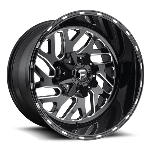 Fuel Offroad Triton D581 Gloss Black W/ Milled Spokes - Part Number D58124209847 Fuel Offroad Triton D581 Gloss Black W/ Milled Spokes Photo