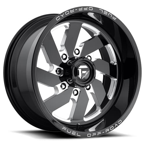Fuel Offroad Turbo D582 Gloss Black W/ Milled Spokes - Part Number D58220001847 Fuel Offroad Turbo D582 Gloss Black W/ Milled Spokes Photo