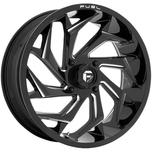 Fuel UTV Reaction D753 Gloss Black Milled - Part Number D7531870A644 Fuel UTV Reaction D753 Gloss Black Milled Photo