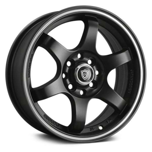G-Line Alloys G6011 Black w/ Machined Line