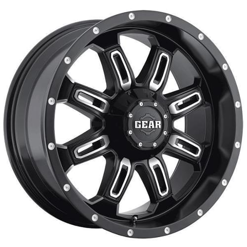 Gear Offroad Dominator 725 Gloss Black W/ Milled Spokes - Part Number 725MB-8905218 Gear Offroad Dominator 725 Gloss Black W/ Milled Spokes Photo