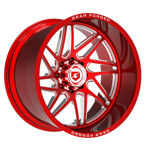 Gear Forged GF761RT Polished W/ Red Tint & Milled Accents - Part Number GF761-24146139N76RT Gear Forged GF761RT Polished W/ Red Tint & Milled Accents Photo
