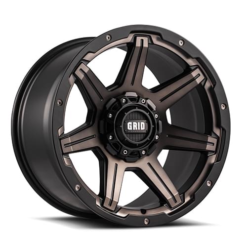 Grid Offroad GD06 Matte Black Metallic Dust W/ Dark Tint - Part Number GD06-20090237D1008 Grid Offroad GD06 Matte Black Metallic Dust W/ Dark Tint Photo