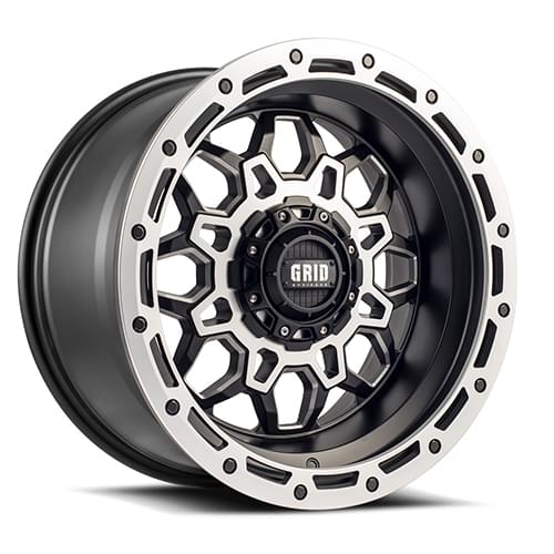 Grid Offroad GD09 Matte Black W/ Machined Face - Part Number GD09-20090237F0006 Grid Offroad GD09 Matte Black W/ Machined Face Photo