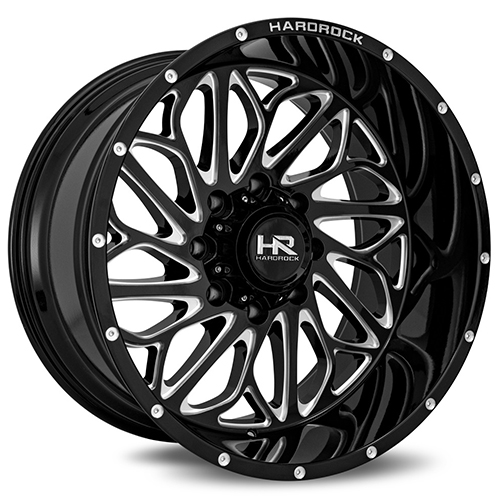 Hardrock BlackTop Xposed H508 Gloss Black Milled - Part Number H508-201273144BM Hardrock BlackTop Xposed H508 Gloss Black Milled Photo