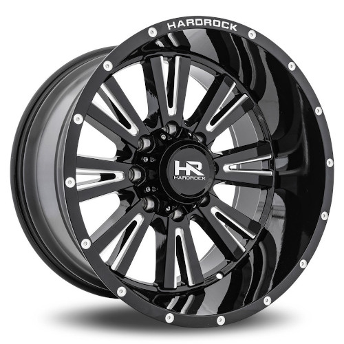 Hardrock Spine Xposed H503 Gloss Black W/ Milled Spokes - Part Number H503-201236144BM Hardrock Spine Xposed H503 Gloss Black W/ Milled Spokes Photo