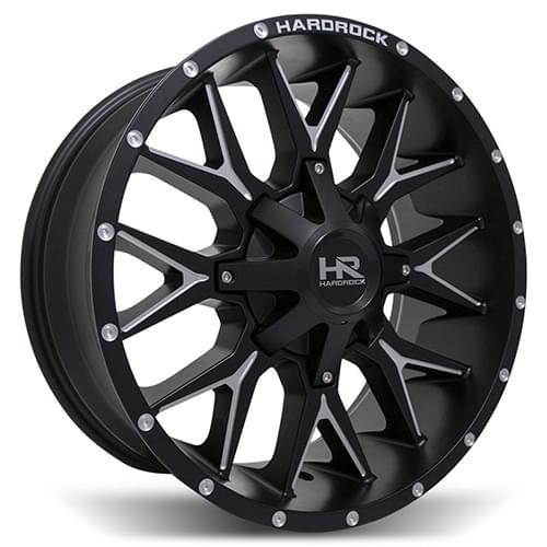 Hardrock Affliction H700 Satin Black W/ Milled Spokes - Part Number H700-209078018BM Hardrock Affliction H700 Satin Black W/ Milled Spokes Photo