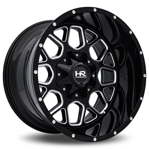 Hardrock Gunner H705 Gloss Black W/ Milled Spokes - Part Number H705-201278044GBM Hardrock Gunner H705 Gloss Black W/ Milled Spokes Photo