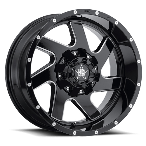 Luxxx HD Offroad LHD-1 Gloss Black Milled - Part Number LHD0120146135139-76G-A1 Luxxx HD Offroad LHD-1 Gloss Black Milled Photo