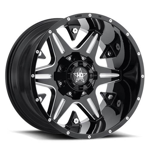 Luxxx HD Offroad LHD-3 Gloss Black Milled - Part Number LHD0320105127139-18D-A1 Luxxx HD Offroad LHD-3 Gloss Black Milled Photo